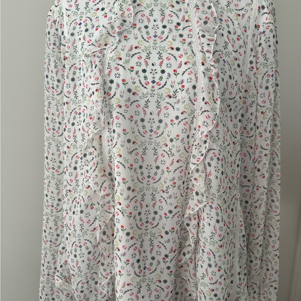 Cynthia Rowley Floral White blouse